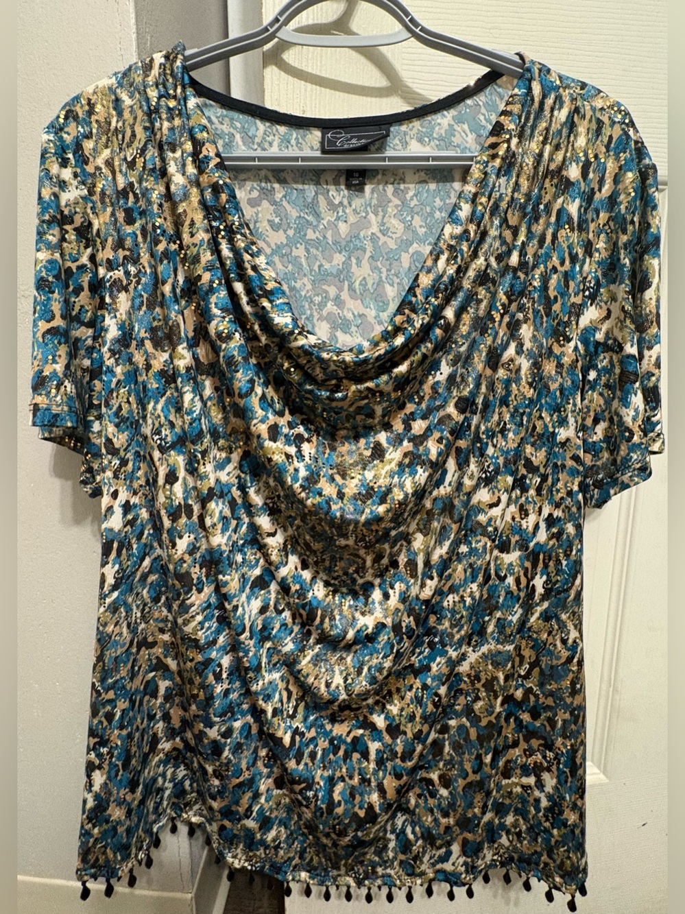Dressbarn Collection Women's Cowl Neck Top Size 16